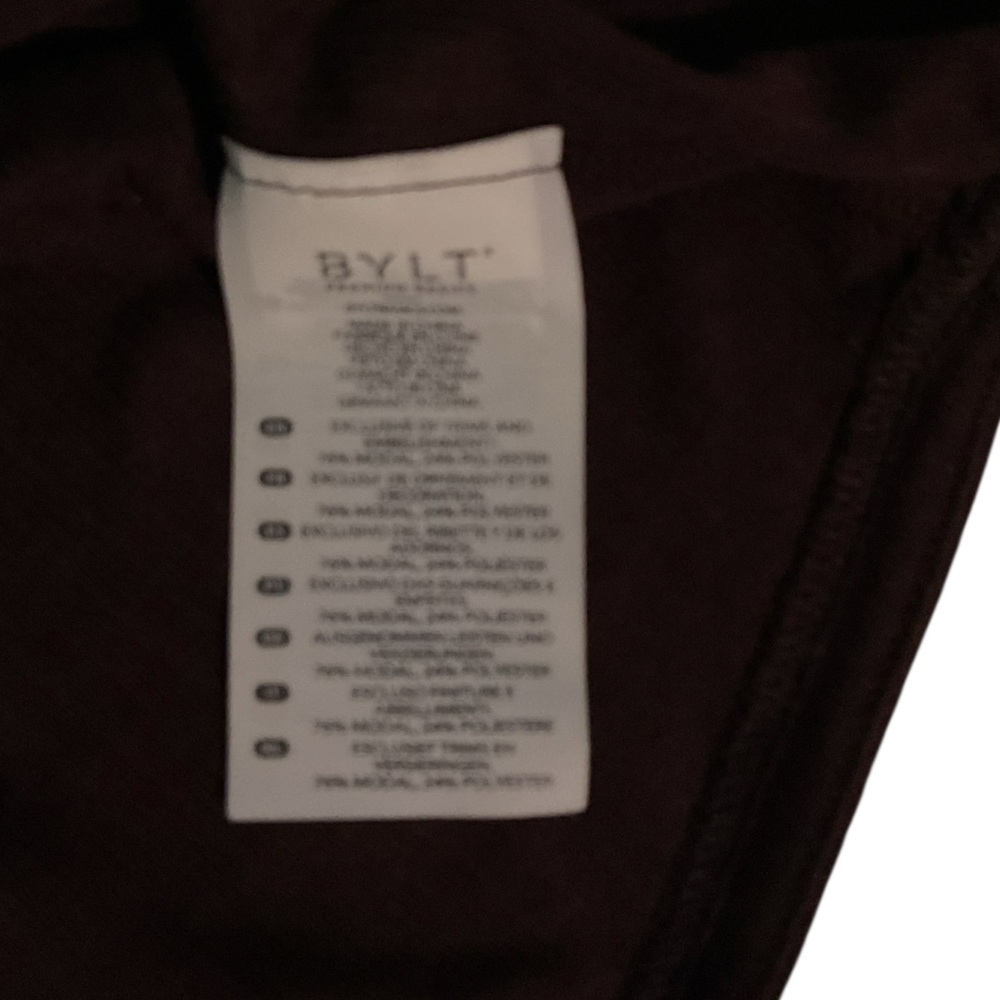 BYLT Premium Basics Maroon/ Wine  Color T Shirt - Picture 4 of 5